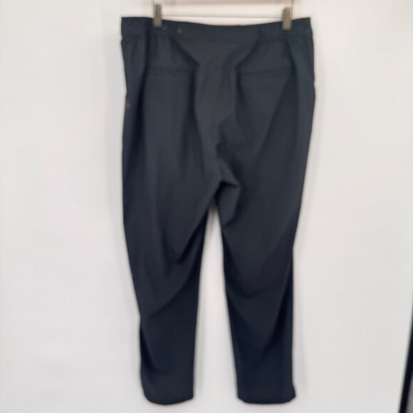 CHICOS 2 zenergy Womens Size large black Polka Dot Stretch Pull-On Ankle Pants - Picture 8 of 10